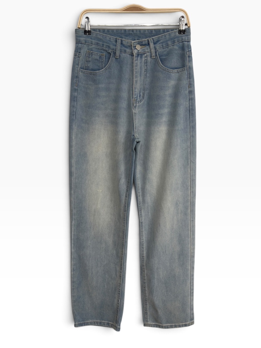 NVFelix Loose Fit Straight Leg Jeans Light Wash High Rise Denim Size XS Women’s
